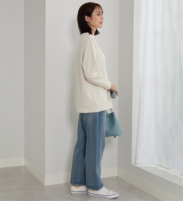 BELLUNA（ベルーナ）の「【新色追加】ワイドネックサイド切替プルオーバー（カットソー）」｜詳細画像
