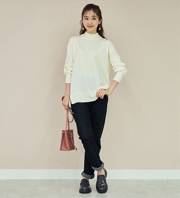 BELLUNA（ベルーナ）の「＜極み編＞肌心地ふんわりハイネックニット（ニット・セーター）」｜詳細画像