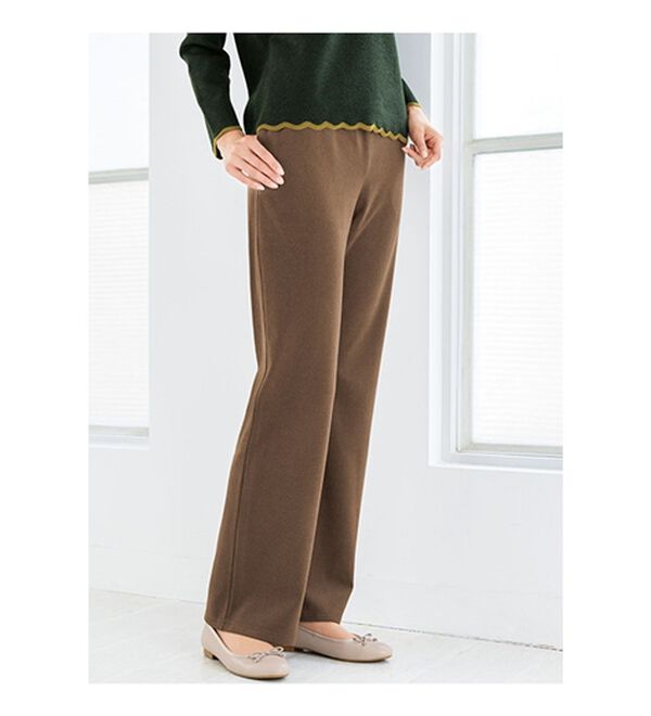 VINNO（ヴィノ）の「暖かピーチ起毛・ワイドパンツ（ワイドパンツ・ガウチョ）」｜詳細画像