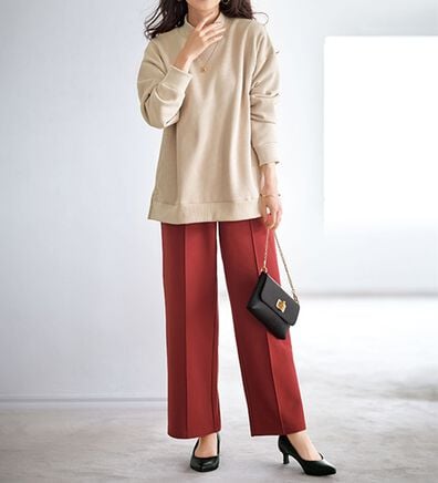 BELLUNA（ベルーナ）の「 【快適Ｌａｂ．】ワッフル素材裏ボアハイネックプルオーバー（カットソー）」