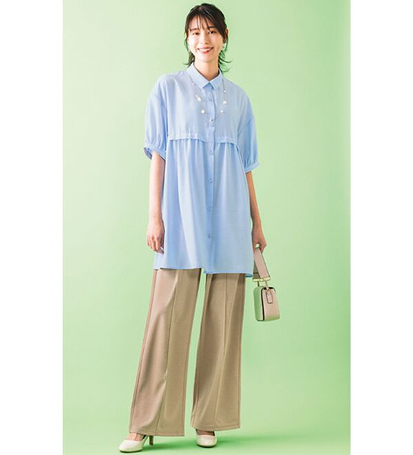 ルフラン（ルフラン）の「【ａ・Ａ・Ｐ】楊柳素材の涼やかブラウス（ブラウス）」｜詳細画像