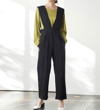 RANAN（ラナン）の「タックデザインサロペット（オールインワン）」