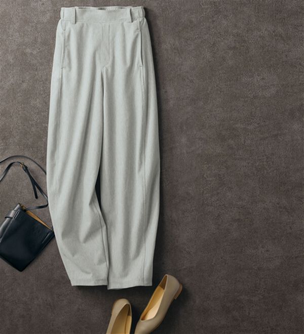 BELLUNA（ベルーナ）の「＜＆ｃｏｃｏｃｈｉ＞ウーリッシュジャージーバレルパンツ（ワイドパンツ・ガウチョ）」｜詳細画像