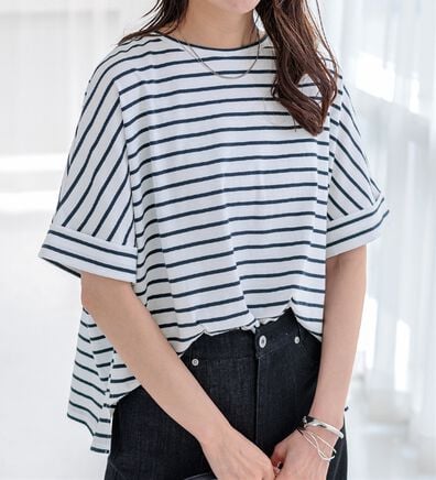 BELLUNA（ベルーナ）の「ヒンヤリ実感！大人顔サマ見えゆったりＴシャツ（Tシャツ）」