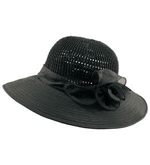 BELLUNA（ベルーナ）の「シアーオーガンジー涼やかハット（帽子）」｜ブラック