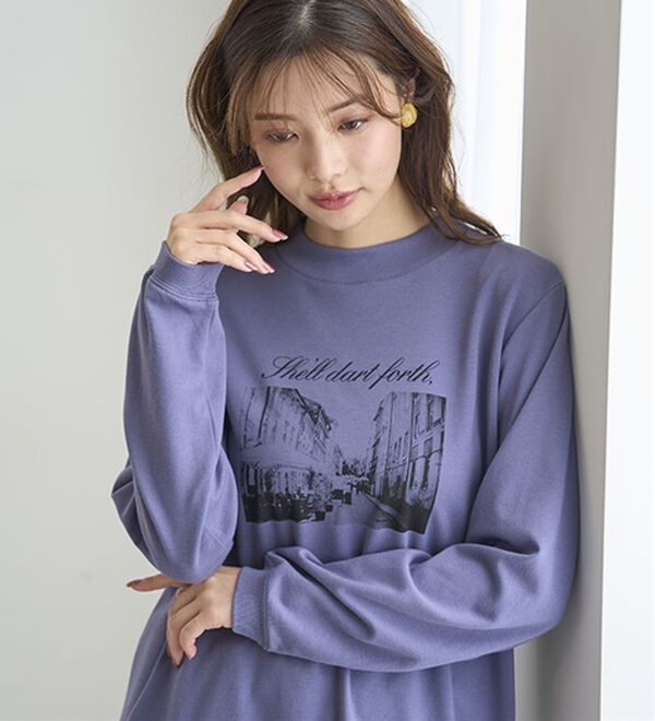 BELLUNA（ベルーナ）の「【メルティポンチ】プリントチュニック（チュニック）」｜詳細画像