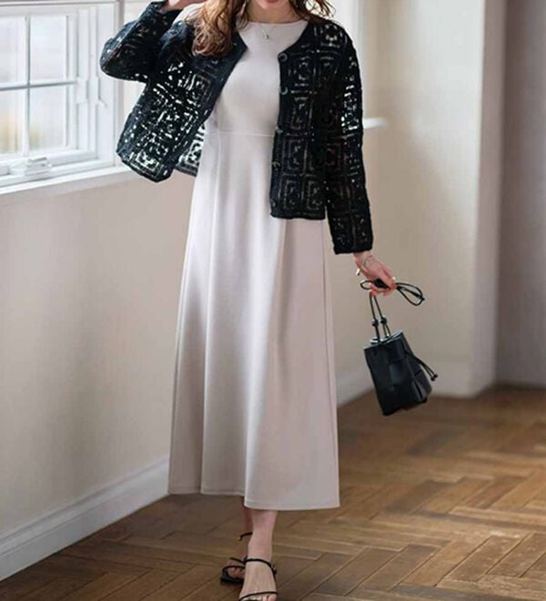 RANAN（ラナン）の「上品見えバックギャザーワンピース（その他ワンピース）」｜詳細画像