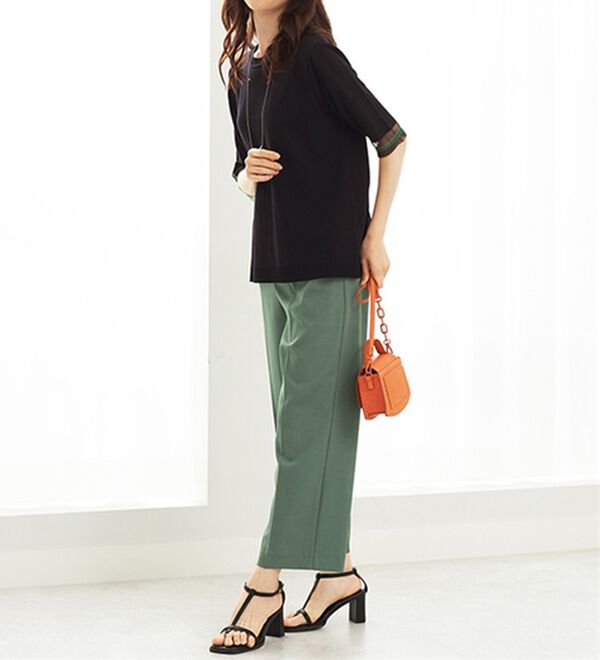 BELLUNA（ベルーナ）の「袖シアーラメ入りニットプルオーバー（ニット・セーター）」｜詳細画像