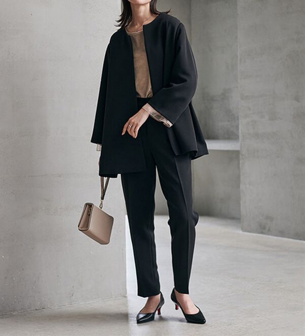 RANAN（ラナン）の「＜２点セット＞洗える！ゆるっとジャケット今どきパンツスーツ（パンツスーツ）」｜詳細画像