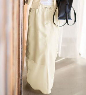 RANAN（ラナン）の「シアー素材ドロストカーゴスカート（ロングスカート）」｜詳細画像
