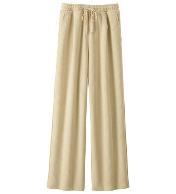 BELLUNA（ベルーナ）の「なめらかコーデュロイワイドパンツ（ワイドパンツ・ガウチョ）」｜詳細画像