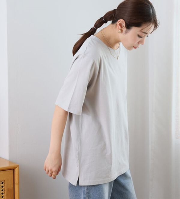 A HAPPY MARILYN（アハッピーマリリン）の「【Ｌ～８Ｌ】ＵＳＡコットン１００％ベーシックＴシャツ（Tシャツ）」｜詳細画像
