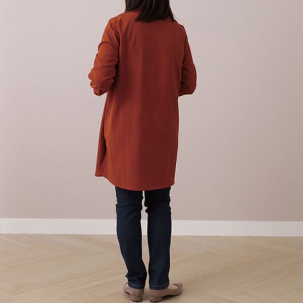 BELLUNA（ベルーナ）の「麻調素材ピンタックデザインチュニック（チュニック）」｜詳細画像