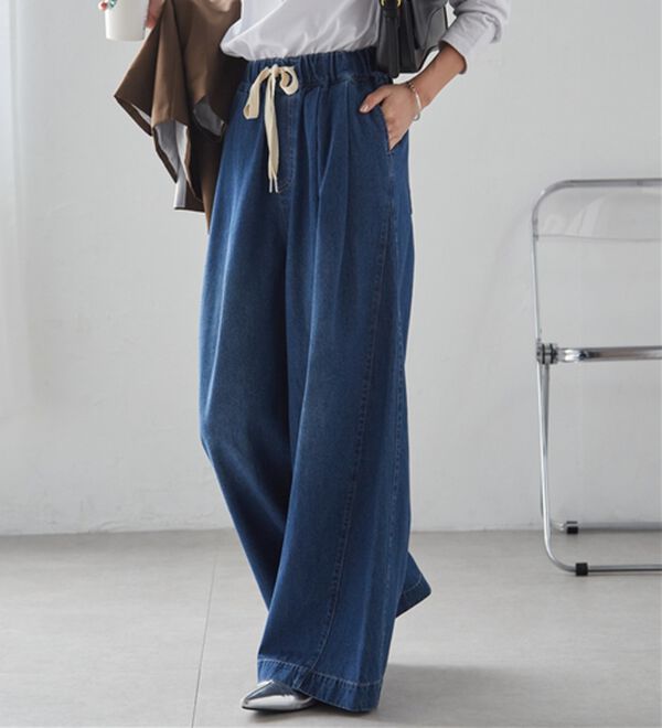 RANAN（ラナン）の「2タックワイドイージーデニムパンツ（フルレングスパンツ）」｜詳細画像