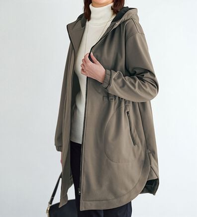 BELLUNA（ベルーナ）の「防風裏フリース配色ジャケット（ハーフコート）」