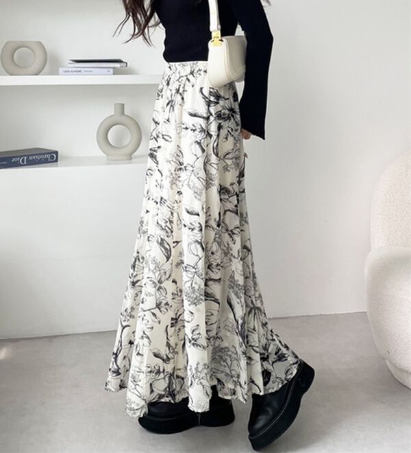 GeeRA（ジーラ）の「切替フレアーロングスカート（ロングスカート）」｜詳細画像