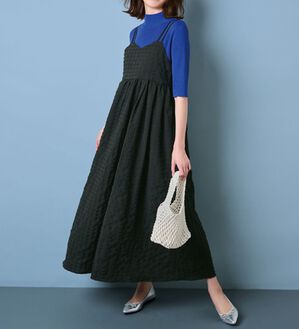 RANAN（ラナン）の「ポコポコ素材フレアーキャミワンピース（その他ワンピース）」｜詳細画像