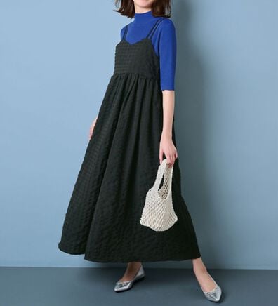 RANAN（ラナン）の「ポコポコ素材フレアーキャミワンピース（その他ワンピース）」