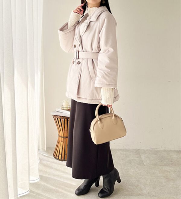 GeeRA（ジーラ）の「トレンチデザインフェイクダウンジャケット（ダウンコート・ジャケット・ベスト）」｜詳細画像