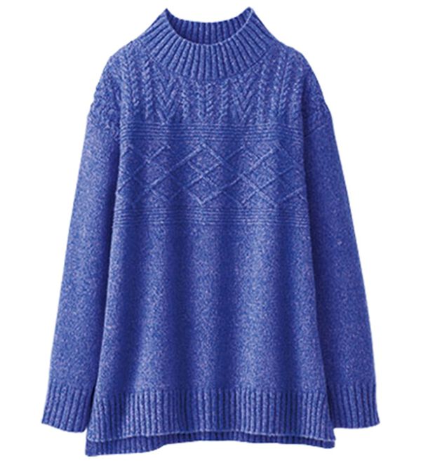 BELLUNA（ベルーナ）の「ミックス調ケーブルニットプルオーバー（ニット・セーター）」｜詳細画像