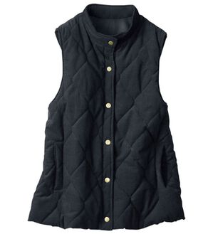 BELLUNA（ベルーナ）の「コーデュロイ中わたベスト（中わたコート・ベスト）」｜ネイビー