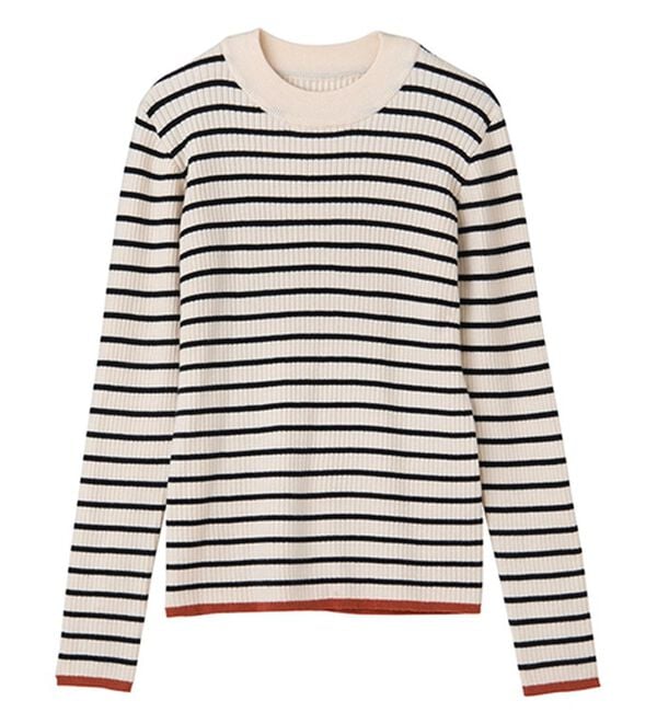 GeeRA（ジーラ）の「袖口ボタン配色ハイネックリブニット（ニット・セーター）」｜詳細画像