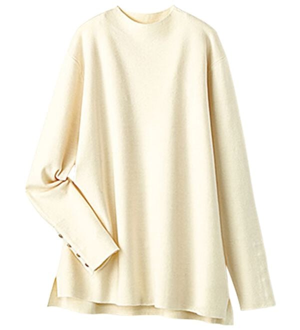 BELLUNA（ベルーナ）の「もちもち袖ボタンニットプルオーバー（ニット・セーター）」｜詳細画像