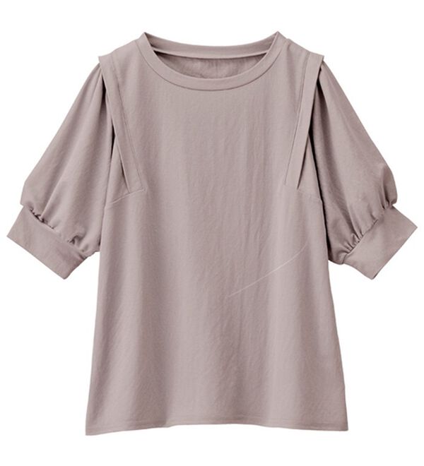 RANAN（ラナン）の「ひんやり！ボリューム袖きれい見えカットソー（カットソー）」｜グレー