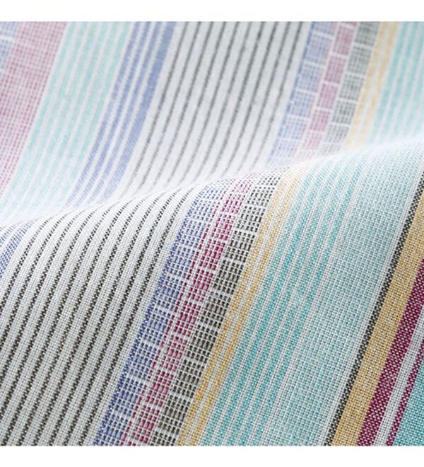 「【２色組】＜デコイ＞華やかマルチストライプ７分袖シャツ（メンズシャツ）」｜詳細画像