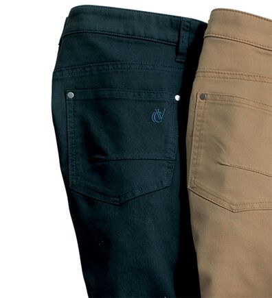 「コムルヴァン・オム　すっきりストレッチ配色チノパンツ（メンズフルレングスパンツ）」