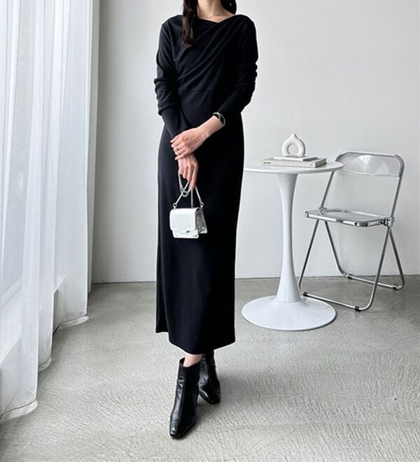 GeeRA（ジーラ）の「ドレープデザインワンピース（その他ワンピース）」｜詳細画像