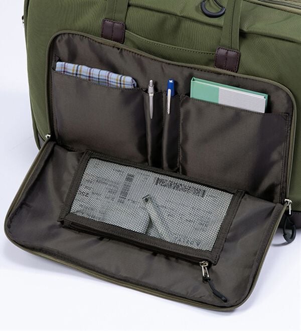 「旅のプロ考案！荷造りが楽しくなるボストンバッグ（その他メンズバッグ）」｜詳細画像