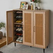 iellio（イエリオ）の「ラタン調シューズボックス＜シューズラック・下駄箱＞（玄関収納・用品）」