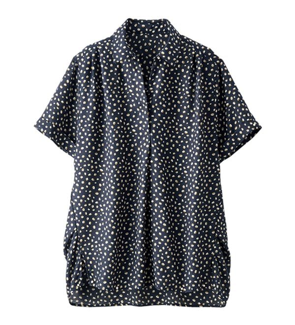 BELLUNA（ベルーナ）の「エアリーツイル裾タックシャツチュニック（チュニック）」｜詳細画像