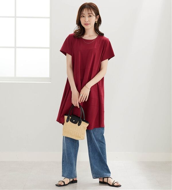 BELLUNA（ベルーナ）の「切替デザインチュニックワンピース（チュニック）」｜詳細画像