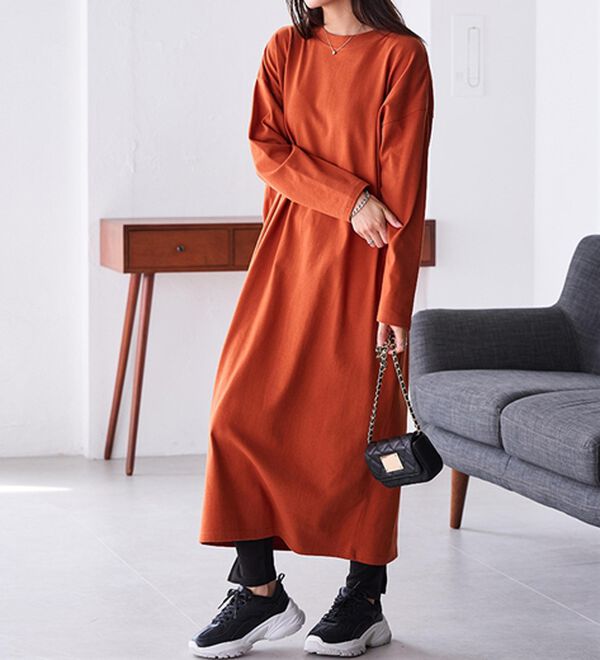 RANAN（ラナン）の「【レギンス付】＜ＢＣ＞綿１００％オーバーシルエットワンピース（その他ワンピース）」｜詳細画像