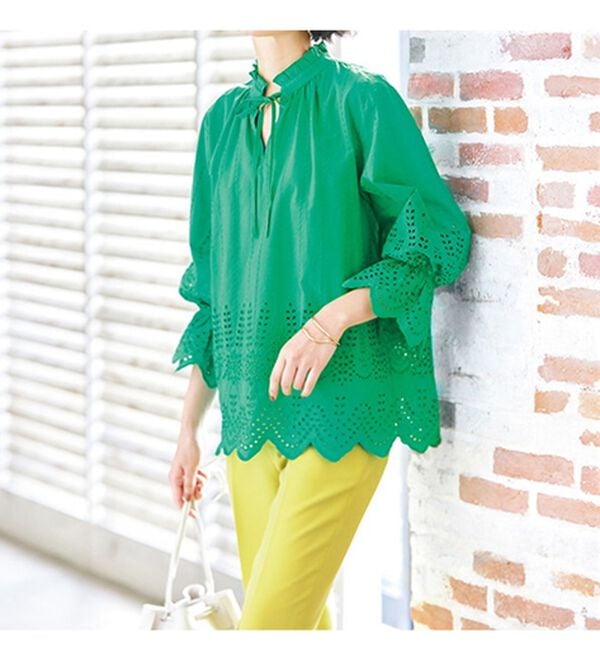 VINNO（ヴィノ）の「ダブルクロステーパードパンツ（フルレングスパンツ）」｜詳細画像