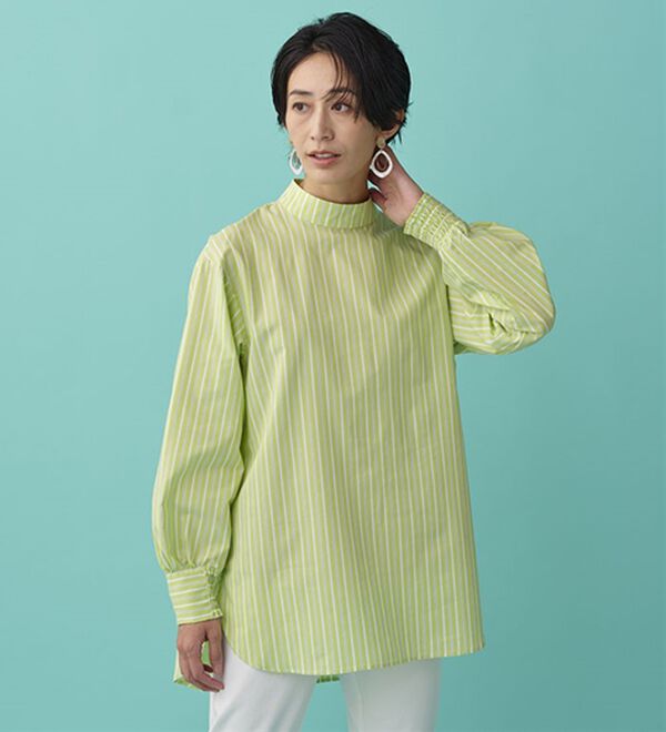 BELLUNA（ベルーナ）の「＜ＳＯＬＯＴＥＸ（Ｒ）＞ストレッチハイネックブラウス（ブラウス）」｜詳細画像