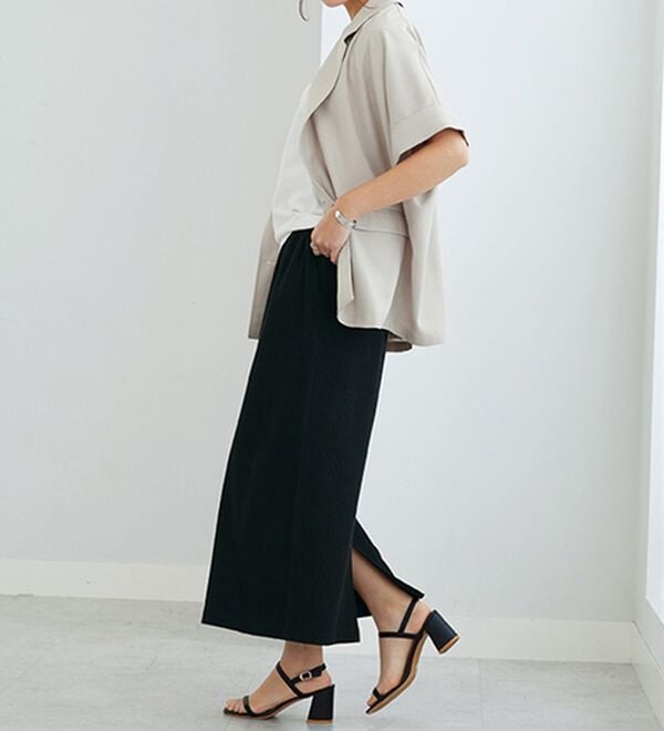 GeeRA（ジーラ）の「【着回し力◎】楽ちんすっきり見え！リブロングスカート（ロングスカート）」｜詳細画像