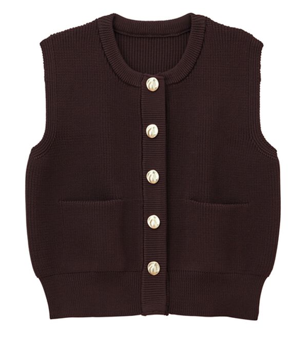 RANAN（ラナン）の「ニュアンスボタンニットベスト（ベスト）」｜詳細画像