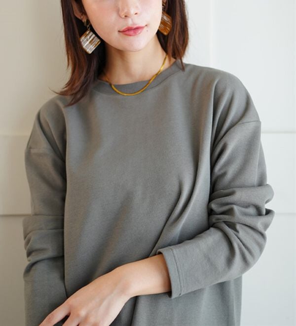 A HAPPY MARILYN（アハッピーマリリン）の「【Ｍ～８Ｌ】名品！「３つのシルエット」と「長袖／半袖」から選べる 綿混 ベーシック Ｔシャツ（Tシャツ）」｜詳細画像