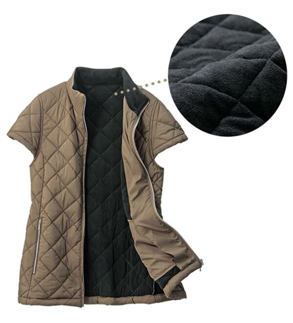 VINNO（ヴィノ）の「プライムウォームキルティングベスト（ベスト）」｜詳細画像