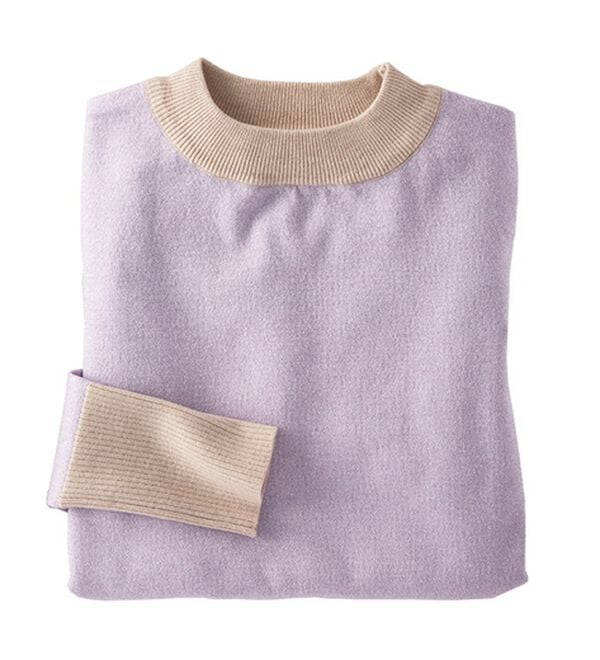 BELLUNA（ベルーナ）の「ラメ入り配色ニットプルオーバー（ニット・セーター）」｜詳細画像