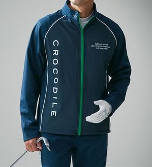 「＜クロコダイル＞防風テック裏フリースジャケット（メンズジャケット）」｜ネイビー