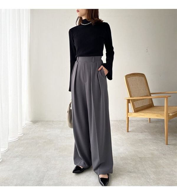 GeeRA（ジーラ）の「インタックスラックスワイドパンツ（フルレングスパンツ）」｜詳細画像