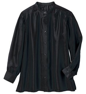 VINNO（ヴィノ）の「シャイニーローンゆるシャツ（シャツ）」｜ブラック