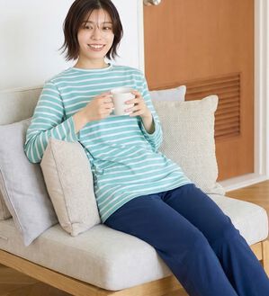 LAVIENNE（ラヴィエンヌ）の「【とろける肌心地】綿１００％あったかスムースパジャマ（パジャマ・ルームウェア）」｜詳細画像