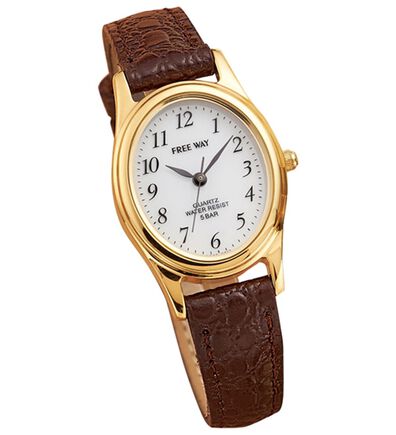 「お買得！ソーラー電源腕時計（本革）（腕時計）」