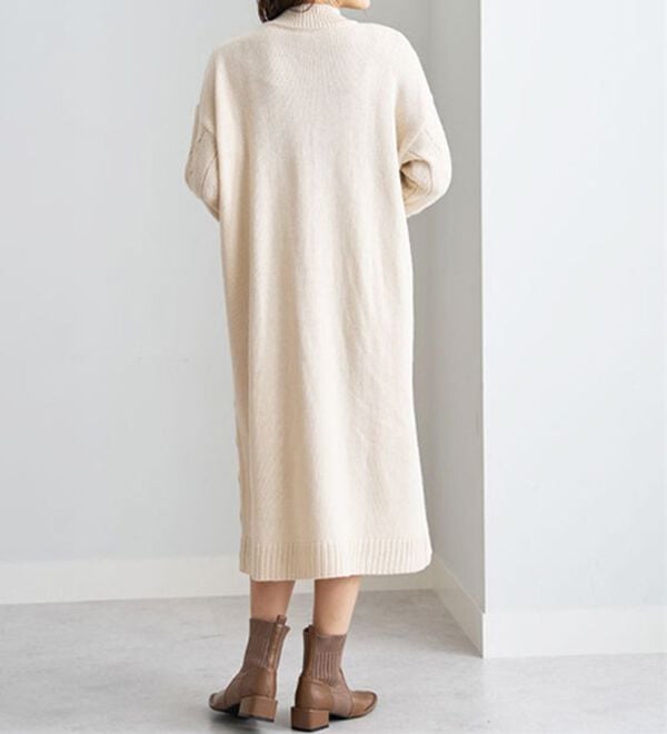 BELLUNA（ベルーナ）の「ケーブル柄ロング丈ニットワンピース（ニットワンピース）」｜詳細画像