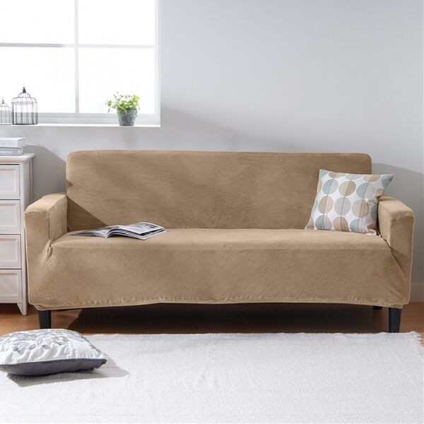 iellio（イエリオ）の「【週替わり目玉】とろけるマイクロのびのびソファカバー（ソファーカバー）」｜ベージュ